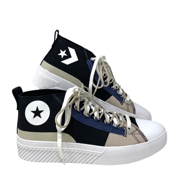 Converse Other - Converse UNT1TL3D CS Laced Mid Top Beige Black Men Canvas Sneakers Size 171395C